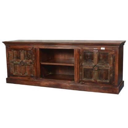 Picture of Gothic Classic Mango & Reclaimed Wood TV Console Media Cabinet