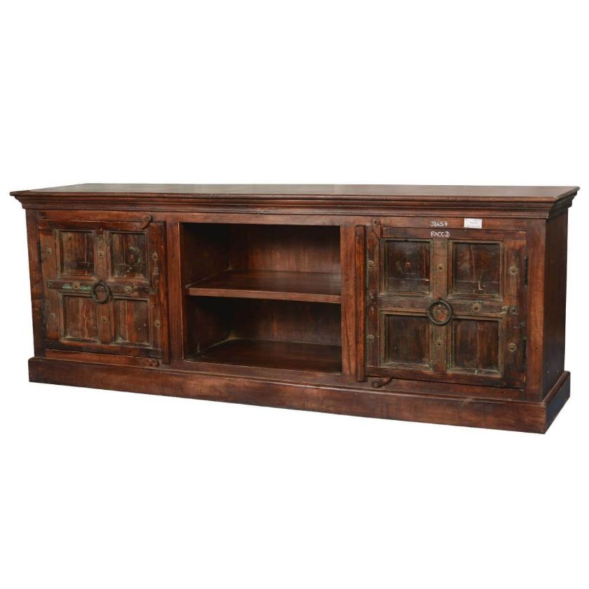 Picture of Gothic Classic Mango & Reclaimed Wood TV Console Media Cabinet
