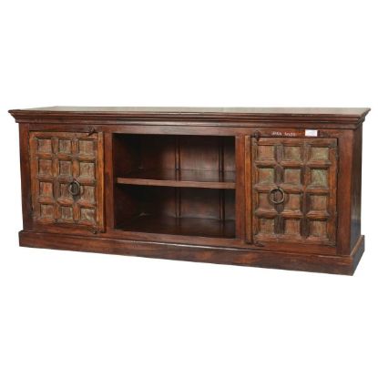 Picture of Forever Gothic Rustic Mango Reclaimed Wood TV Media Console Cabinet