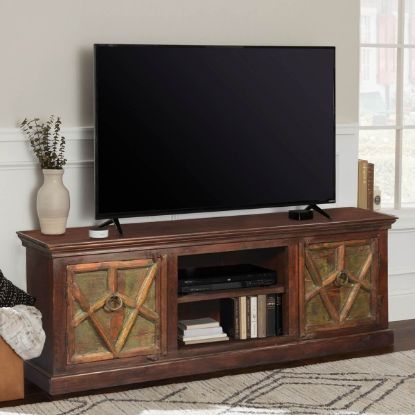 Picture of Arrowhead Mango & Reclaimed Wood Large TV Stand Media Console Cabinet