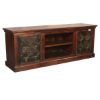 Picture of Pegville Gothic Stars Mango & Reclaimed Wood TV Media Console Cabinet