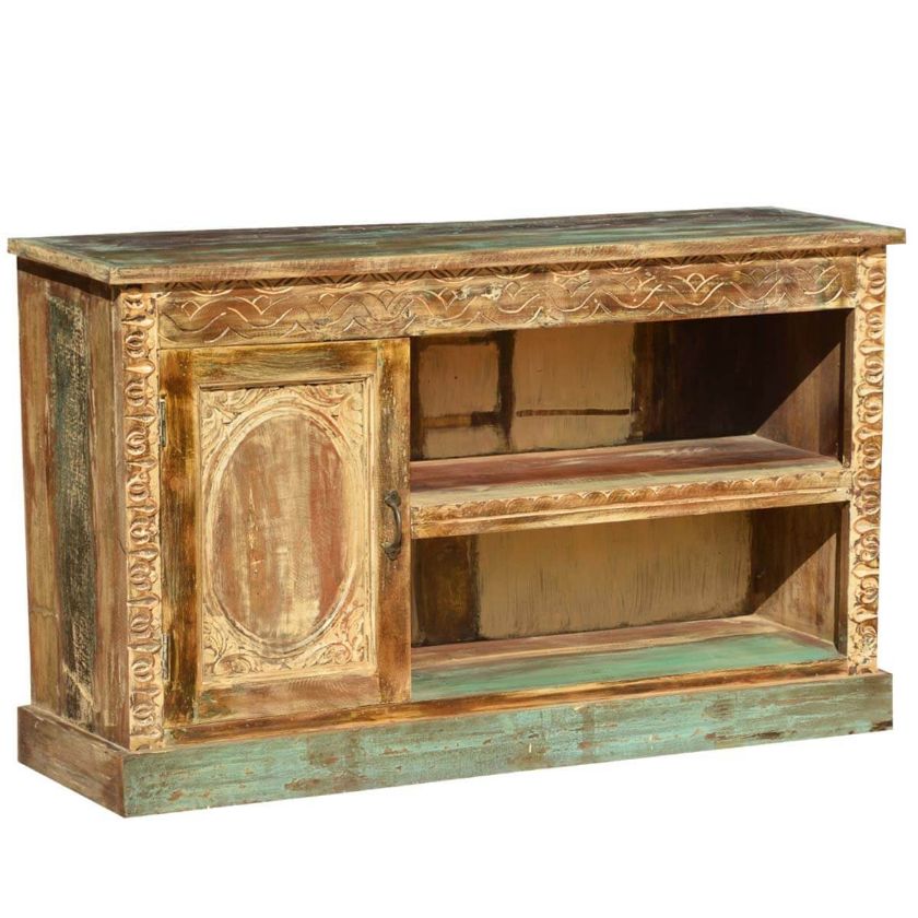 Picture of Elizabethan Rustic Reclaimed Wood TV Media Console Furniture