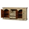 Picture of Tudor Winter White Mango Wood 2 Drawer TV Media Console Cabinet