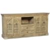 Picture of Tudor Winter White Mango Wood 2 Drawer TV Media Console Cabinet