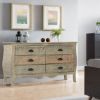 Picture of French Provincial Solid Mango Wood Bedroom Dresser Chest With 6 Drawer