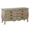 Picture of French Provincial Solid Mango Wood Bedroom Dresser Chest With 6 Drawer