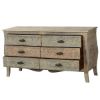Picture of French Provincial Solid Mango Wood Bedroom Dresser Chest With 6 Drawer