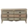 Picture of French Provincial Solid Mango Wood Bedroom Dresser Chest With 6 Drawer