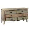 Picture of French Provincial Solid Mango Wood Bedroom Dresser Chest With 6 Drawer