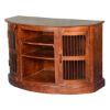 Picture of Half Moon Curved Solid Wood TV Cabinet Media Center