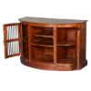 Picture of Half Moon Curved Solid Wood TV Cabinet Media Center