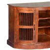 Picture of Half Moon Curved Solid Wood TV Cabinet Media Center