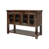 Picture of Modern Sierra Rustic Solid Wood Glass Door Buffet Table