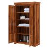 Picture of Empire Bedroom Transitional Solid Wood Large Armoire Wardrobe With Shelves