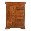 Picture of Early American Solid Wood Bedroom Cabinet Dresser With Chest of Drawer