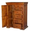Picture of Early American Solid Wood Bedroom Cabinet Dresser With Chest of Drawer
