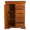 Picture of Early American Solid Wood Bedroom Cabinet Dresser With Chest of Drawer