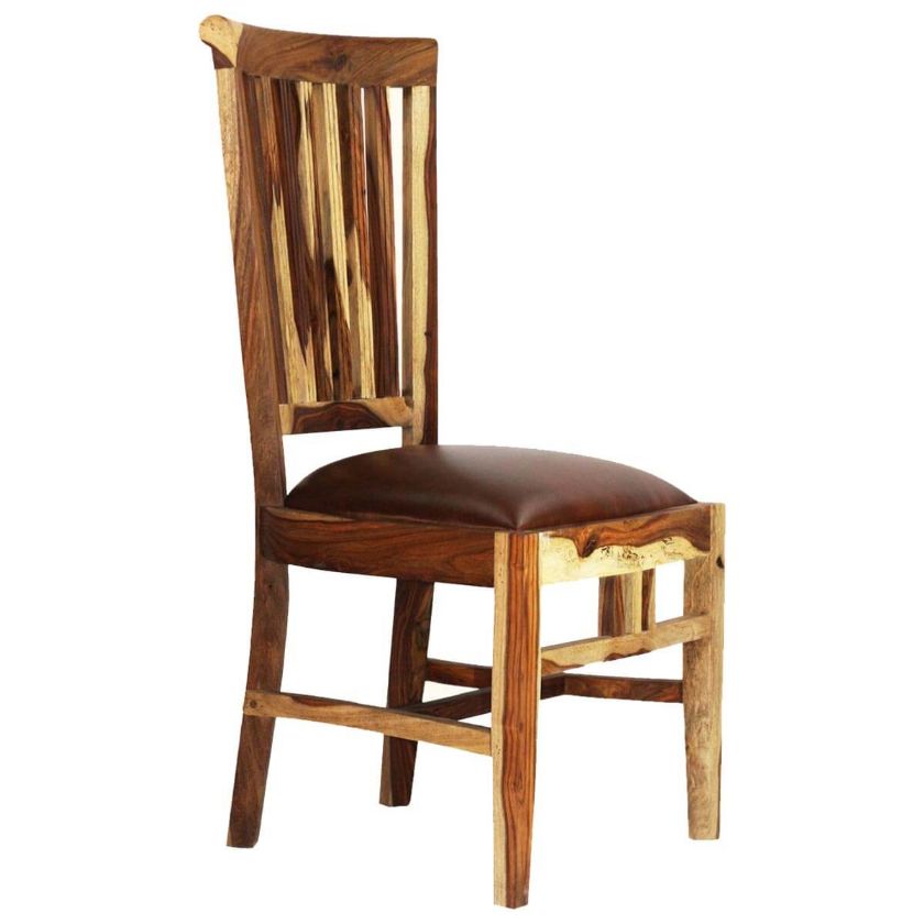 Picture of Dallas Ranch Comb Back Solid Wood Upholstered Dining Chair