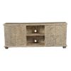 Picture of Frosted Garden Reclaimed Wood Hand Carved TV Console Media Cabinet