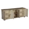 Picture of Frosted Garden Reclaimed Wood Hand Carved TV Console Media Cabinet