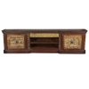 Picture of Rustic Gothic Mango & Reclaimed Wood TV Console Media Cabinet