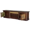 Picture of Rustic Gothic Mango & Reclaimed Wood TV Console Media Cabinet