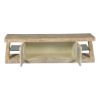 Picture of Contemporary Frosted Z Mango Wood TV Console Media Cabinet