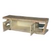 Picture of Contemporary Frosted Z Mango Wood TV Console Media Cabinet