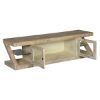 Picture of Contemporary Frosted Z Mango Wood TV Console Media Cabinet