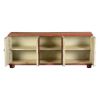 Picture of Wooden Patch Quilt Reclaimed Wood TV Console Media Cabinet