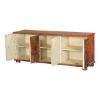 Picture of Wooden Patch Quilt Reclaimed Wood TV Console Media Cabinet