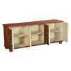 Picture of Wooden Patch Quilt Reclaimed Wood TV Console Media Cabinet