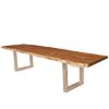 Picture of Modern Live Edge Dining Table Acacia Wood & Iron