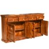 Picture of Shaker Traditional Solid Wood 4 Drawer Extra Long Sideboard Cabinet