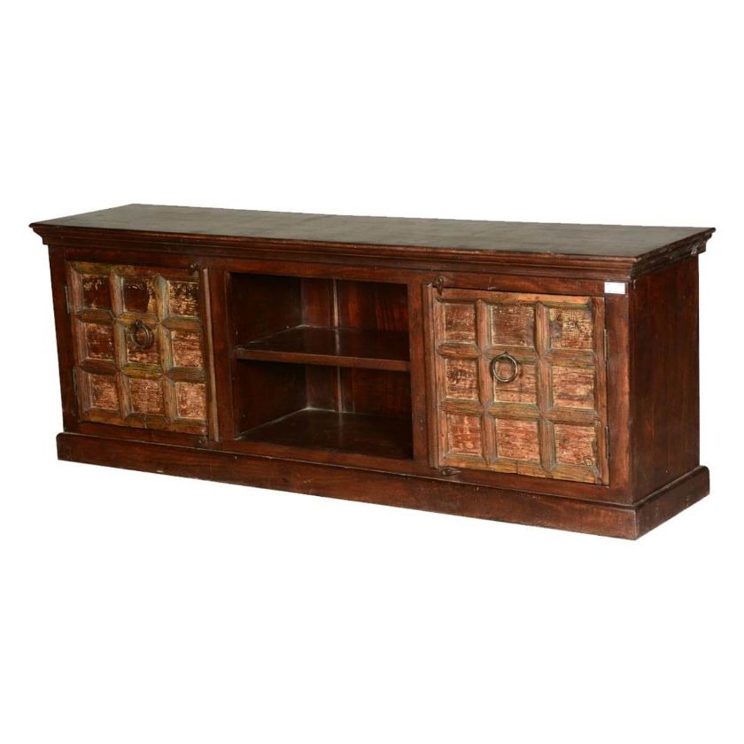 Picture of Gothic w Drawers Reclaimed Wood Sideboard Freestanding Media Console