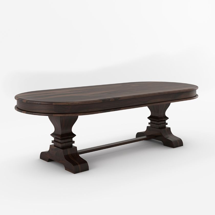 Picture of Tuscan Trestle Solid Wood 104" Oval Dining Table