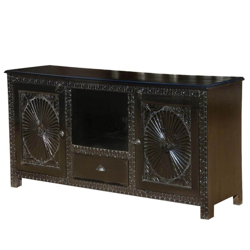 Picture of Jacobean Hand Carved Mango Wood TV Stand Media Console