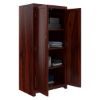 Picture of Celoron Louvered Door Solid Wood Wardrobe Armoire  w Removable Shelves