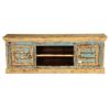 Picture of Granbrook Yellow Speckled Rustic Mango Wood TV Media Console Cabinet