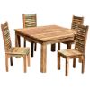 Picture of Ohio Reclaimed Wood Small Square Kitchen Table Set with Chairs