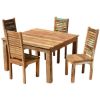 Picture of Ohio Reclaimed Wood Small Square Kitchen Table Set with Chairs