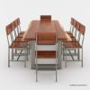 Picture of Midvale Acacia Wood 117" Live Edge Dining Room Table Set