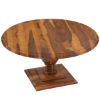 Picture of Cloverdale Rustic Solid Wood Pedestal Round Dining Table