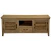Picture of Oklahoma Smokey Mango Wood Shutter Doors TV Console Media Cabinet