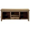 Picture of Oklahoma Smokey Mango Wood Shutter Doors TV Console Media Cabinet