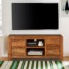Picture of Pioneer Modern Rustic Solid Wood TV Console Media Island Cabinet