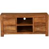 Picture of Pioneer Modern Rustic Solid Wood TV Console Media Island Cabinet