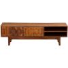 Picture of Emelia Carved Diamonds Rustic Solid Wood Modern TV Stand Media Console