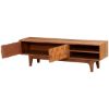 Picture of Emelia Carved Diamonds Rustic Solid Wood Modern TV Stand Media Console