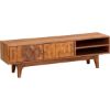 Picture of Emelia Carved Diamonds Rustic Solid Wood Modern TV Stand Media Console
